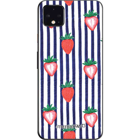Bouffants and Broken Hearts Strawberries and Stripes Google Pixel 4 XL Skin